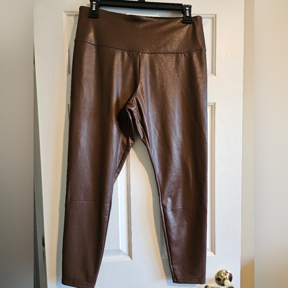 Joe Fresh -Faux Leather Pants NWOT SZ XL Brown